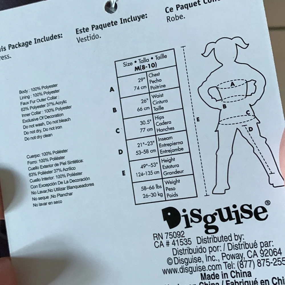 Disney villains, Cruella De Vil sz M 8-10 costume nwt - Picture 8 of 9